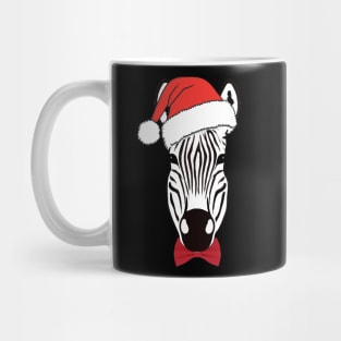 Zebra face christmas hat humor sweater Mug